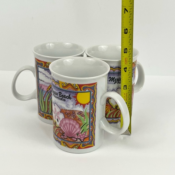 Set of 3 Mexico Beach Florida Coffee Mugs - Picture 6 of 12